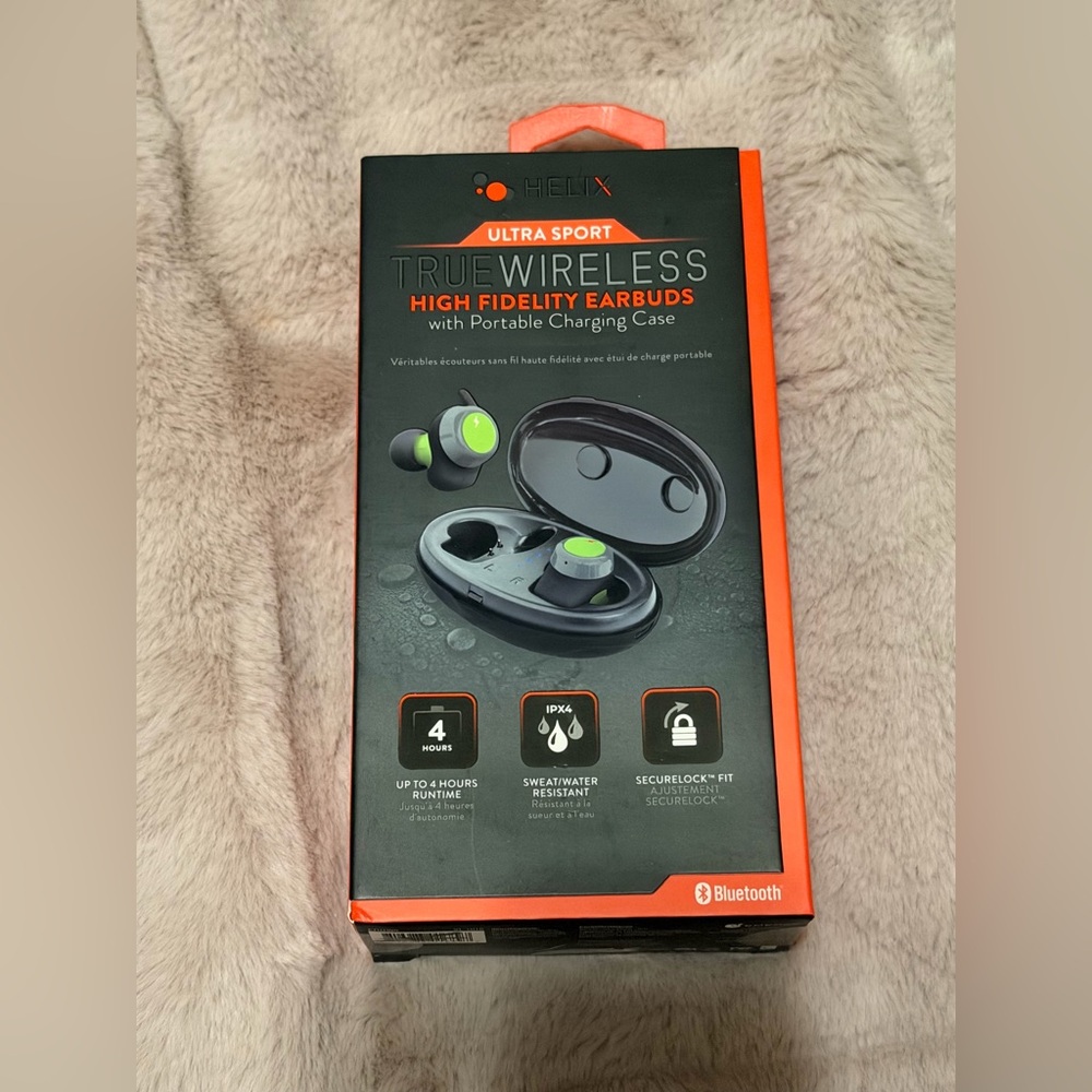 Helix Ultra Sport True Wireless Earbuds - Black and Lime Green
